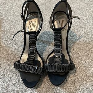 Pelle moda high heels with black gems